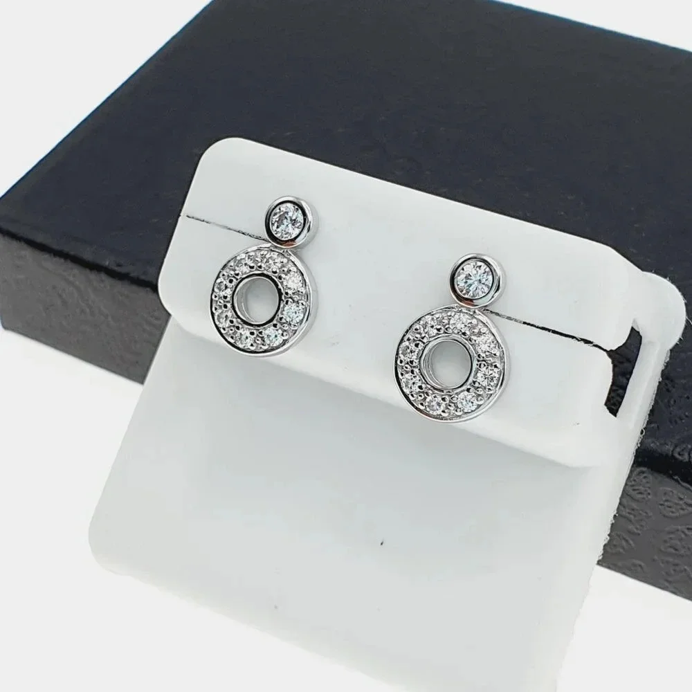 925 sterling silver luxury CZ earrings for women/girls, Best forRJUS2185